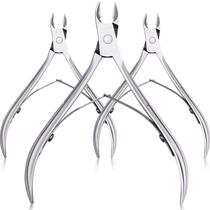 Cuticle Nippers Mudder, 3 pacotes, aço inoxidável, prata Cuticle Nippers Mudder, 3 pacotes, aço inoxidável, prata