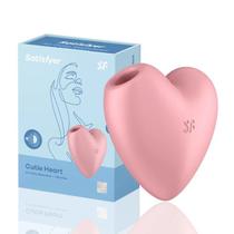 Cutie Heart Satisfyer Sugador de Clitóris com Vibração Formato Coração Air Pulse Original e Lacrado