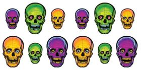 Cutouts Beistle Vintage Halloween Nite-Glo Skull, pacote com 2