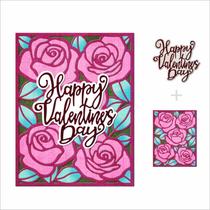 Cutting Dies XMZZMX Words Feliz Dia dos Namorados Rose