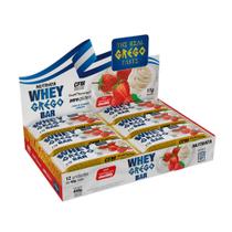 Cx 12 Un Whey Grego Bar Morango C/Chantilly Nutrata