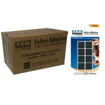 Cx 192 Feltro Protetor Adesivo Pé Sofá Cadeira Mesa Tekbond Preto