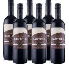 CX 6 Garrafas Vinho Tinto Seco de Mesa Vino Di Bartolo Serra Gaúcha 750ml