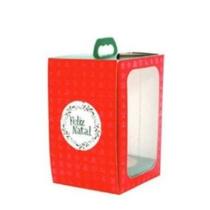 Cx alca e visor mini panetone guirlanda c/ 10 un ideia embalagem