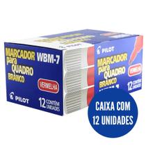 CX Caneta quadro branco recarregável vermelho WBM-7 c/12 Pilot