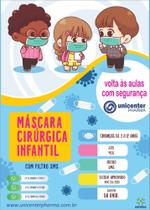 Cx de mascara infantil branca com 50 unidades