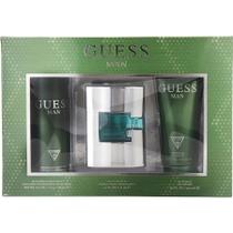 Cx De Presente Masculino Guess Man Guess Eau De Toilette Spray 75 Ml + Desodorante Spray 177 Ml + Gel De Banho 200 Ml