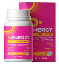 D-Energy Vitamina D 2000UI + Zinco 30g + Taurina 200mg + Cafeína 100mg 60 Cápsulas Divina Pharma