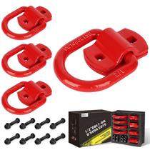 D Ring AUTOBOTS 1/2 Heavy Duty Bolt-On, forjado, 12.000 libras, vermelho