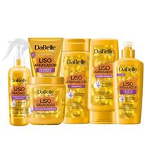 Dabelle Kit Liso Arrasador Tratamento Hidratação Defrizante Creme Leave-in Protetor Térmico Capilar
