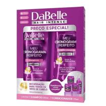 Dabelle Kit Shampoo Adstringente 250ml + Condicionador Biotina 200ml Meu Cronograma Perfeito Multivitaminas Alinhamento Desembaraço - Dabelle Hair