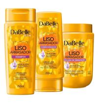 Dabelle Liso Arrasador Shampoo e Condicionador Leave-in 425ml + Máscara Tratamento Hidratação 800g