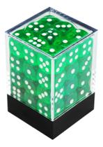 Dado Central D6 12mm 36 Dados - Verde Escuro Translúcido