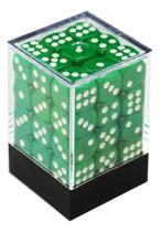 Dado Central D6 12mm 36 Dados- Verde Opaco
