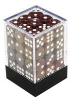 Dado Central Opaco Marrom E Branco - 36 Dados