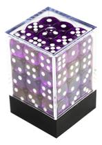 Dado Central Translúcido Roxo Escuro- 36 Dados D6 12mm