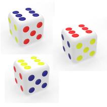 Dado Pedagógico Learn E Play Para Jogos E Educação Lúdica Cores Primárias 20 mm, 30 mm e 40 mm Dado Pedagógico Learn E Play Para Jogos E Educação Lúdica Cores Primárias 20 mm, 30 mm e 40 mm
