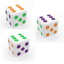 Dado Pedagógico Learn E Play Para Jogos E Educação Lúdica Cores Secundárias 20 mm 03 UN Dado Pedagógico Learn E Play Para Jogos E Educação Lúdica Cores Secundárias 20 mm 03 UN