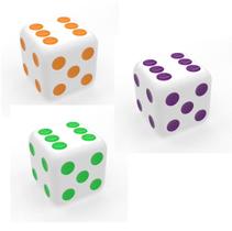 Dado Pedagógico Learn E Play Para Jogos E Educação Lúdica Cores Secundárias 20 mm, 30 mm e 40 mm Dado Pedagógico Learn E Play Para Jogos E Educação Lúdica Cores Secundárias 20 mm, 30 mm e 40 mm