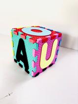 Dado vogal didático em Tatame 10mm. reforçado, para escola, professores Dado vogal didático em Tatame 10mm. reforçado, para escola, professores