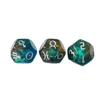 Dados Astrológicos Poliedricos D12 Dicromáticos, 3 Peças, Para Adivinhação De Constelações, Zodíaco, Dados Astrológicos Poliedricos D12 Dicromáticos, 3 Peças, Para Adivinhação De Constelações, Zodíaco,