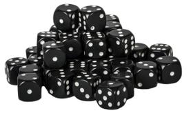 Dados Chessex D6 12mm - Pretos e Brancos (Pacote com 36) Dados Chessex D6 12mm - Pretos e Brancos (Pacote com 36)