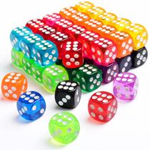 Dados coloridos jrceliy de 6 lados de 14 mm para jogos de tabuleiro x50 com caixa