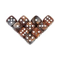 Dados D6 De Acrílico Bicolor De 16mm Com Cantos Arredondados Para Jogos De Tabuleiro RPG DND,