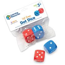 Dados de Espuma Didáticos - Vermelho e Azul - 2 Lados