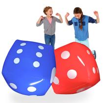 Dados infláveis Novelty Place de 16 cm (pacote com 2) vermelhos e azuis Dados infláveis Novelty Place de 16 cm (pacote com 2) vermelhos e azuis