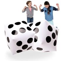 Dados infláveis Novelty Place Jumbo 20cm brancos e pretos x2 Dados infláveis Novelty Place Jumbo 20cm brancos e pretos x2
