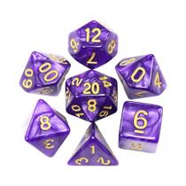 Dados Personalizados Com Efeito Mármore DND Em Várias Cores Com Veios Perolados Para Jogos De