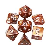 Dados Personalizados com Efeito Mármore DND - Várias Cores e Veias de Pérola