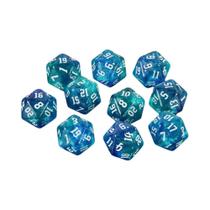 Dados Poliédricos D20 com Glitter - 20 Lados e Cores Mistas para Jogos de Mesa