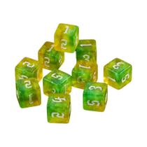 Dados Poliedricos D6 com Glitter - Conjunto para Jogos de Mesa e Ensino de Matemática