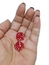 Dados Resina com furo/ Passante/ Entremeio 1,0cm - 7 unidades