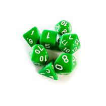 Dados RPG: Opaco Verde e Branco Central Dice Dados RPG: Opaco Verde e Branco Central Dice