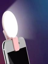 DAFUSHOP BRASIL Mini Ring Light Luz Para Selfie e Fotos Flash Celular ROSA