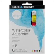 Daler Rowney Simply Tinta Aquarela Bisnagas de 12ml 6 Cores