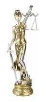 Dama Da Justiça Dourado 55.5cm - Enfeite Resina - Taimes