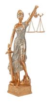 Dama Da Justiça Rosê 40cm - Enfeite Resina
