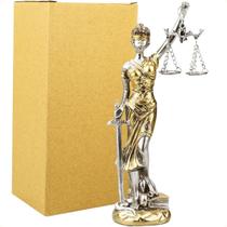 Dama Da Justiça Têmis Deusa Da Justiça Leis Ordem 21.5cm Enfeite Resina REF. QMH21872813M Dama Da Justiça Têmis Deusa Da Justiça Leis Ordem 21.5cm Enfeite Resina REF. QMH21872813M