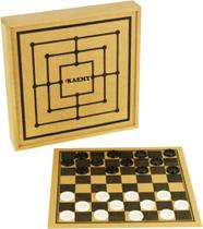 Dama E Trilha No Estojo De Madeira Kaemy-K402