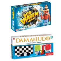 Dama + Ludo + Boa Viagem Mundo Kit com 3 Jogos de Tabuleiro - NIG Dama + Ludo + Boa Viagem Mundo Kit com 3 Jogos de Tabuleiro - NIG