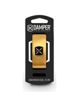 Damper Em Couro Legitimo E Tag Em Metal Dourado Metalico Dmmd02