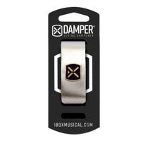 Damper Em Couro Legitimo E Tag Em Metal Prata Metalico Dmmd01