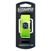 Damper ibox em couro legítimo e tag em metal - verde limao metalico