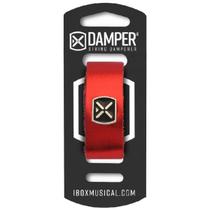 Damper Ibox Em Couro Legitimo E Tag Em Metal Vermelho