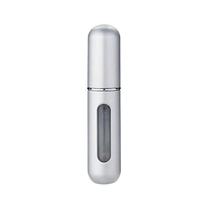 Dan Adora Portable Mini Perfume Atomizer Refillable Bottle Spray Travel Size Alumínio Leak-Proof Bottle com 5 ML Capacidade para Líquidos de Perfume, Névoa Corporal ou Após o Barbear - Prata