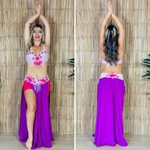 Dança do Ventre Traje Bordado Completo - Pronta Entrega - TPCL-850